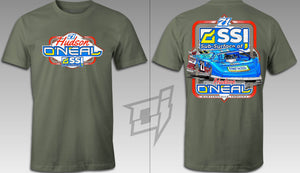 "SSI" Tee (Black + Army Green)